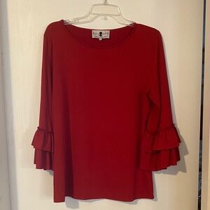 Dainty Jewells Scarlet Ruffle Sleeve Blouse